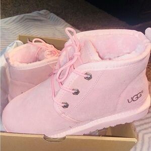 UGG Pink Suede Boots